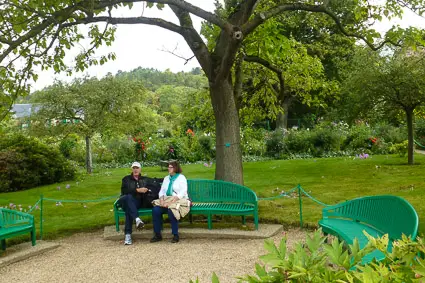 Benches in the Jardins de Claude Monet at Giverny