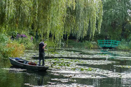 Jardin d'Eau, Giverny, with gardener