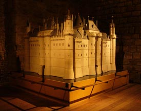 Model of Louvre in the time of Philippe Auguste (medieval fortress)