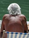 Paris Plage man in beach chair