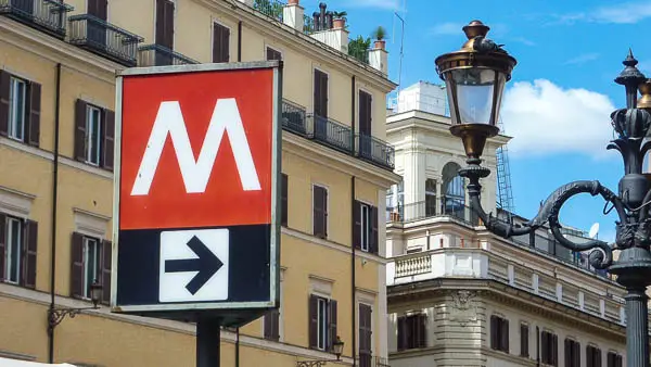 Rome Metro sign photo