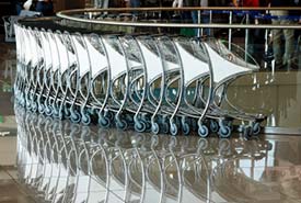 Fiumicino Airport luggage trolleys