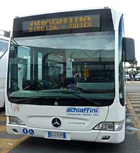Anagnina bus at Ciampino Airport