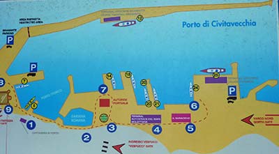 civitavecchia cruise terminal map Port Map Civitavecchia Photo Gallery civitavecchia cruise terminal map