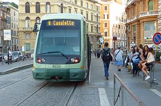 No. 8 Rome tram at Largo Torre Argentina