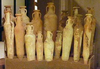 Roman amphorae or flasks at La Citta dell'Acqua