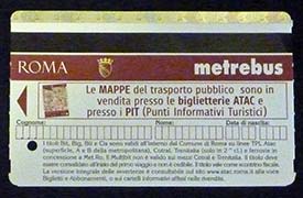 Rome Metrebus ticket