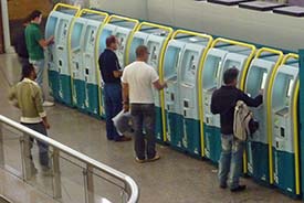 Trenitalia ticket machines in Termini station