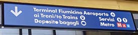 Terminal Fiumicino Aeroporto sign