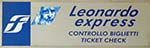 Leonardo Express ticket check sign