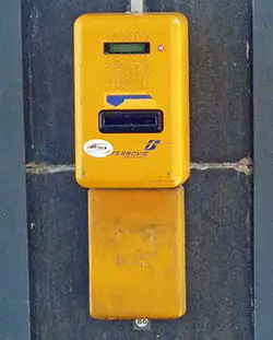 Trenitalia train-ticket stamping machine