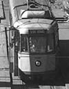 Vintage Line 19 tram in Rome