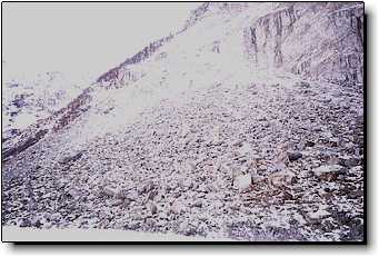 Zermatt Visp Brig BVZ Railway rockslide trains Glacier Express Switzerland travel photo