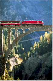 Bernina Express Rhaetian Railway Chur Glacier Express Anthony Lambert Switzerland by Rail Graub�nden Landquart Pontresina Tirano St. Moritz