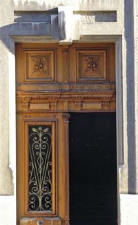 Art Nouveau doorway, La Chaux-de-Fonds, Switzerland