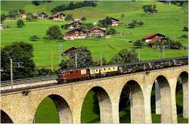 Frutigen Switzerland BLS train Swiss rail passes