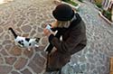 Cheryl with cat on Murano