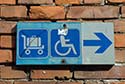 Venice railroad station handicapped entrance sign