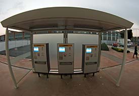 Venice People Mover ticket machines on Tronchetto
