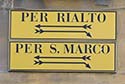 Rialto and San Marco signs