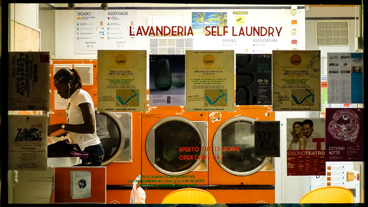 A Venice laundromat in the district of Santa Croce.