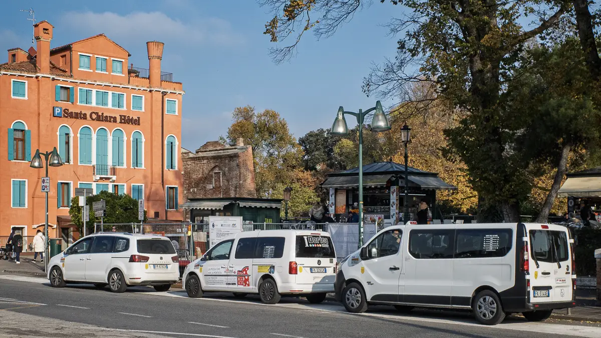 Venice taxis in Piazzale Roma.