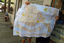 Couple with Venice map