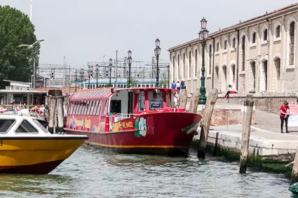 City Sightseeing Venezia boat at Venezia Santa Lucia Railroad Station