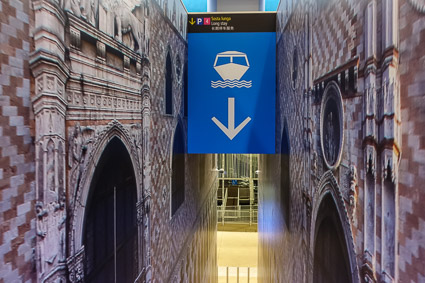 Escalator at Venice Marco Polo Airport