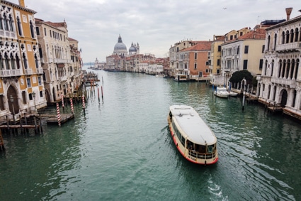 Linea 1 vaporetto on Venice's Grand Canal