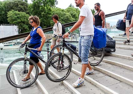 Bicycles on Ponte di Calatrava, Venice