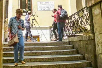 Photography on a Venice bridge