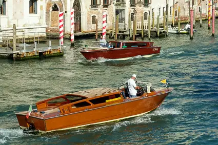 Water taxi on Grand Canal, Venice