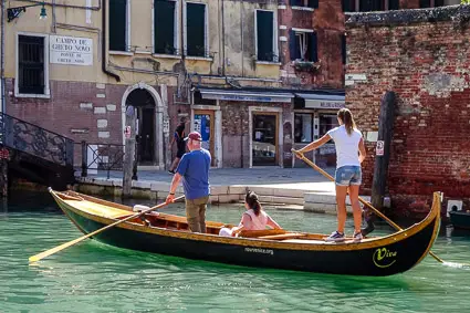 Rowers in Venice canal