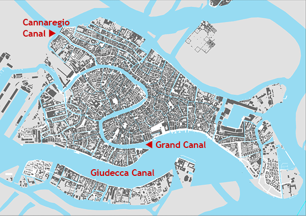 Venice Italy Canal Map