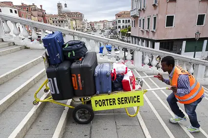 Venice luggage porter photo