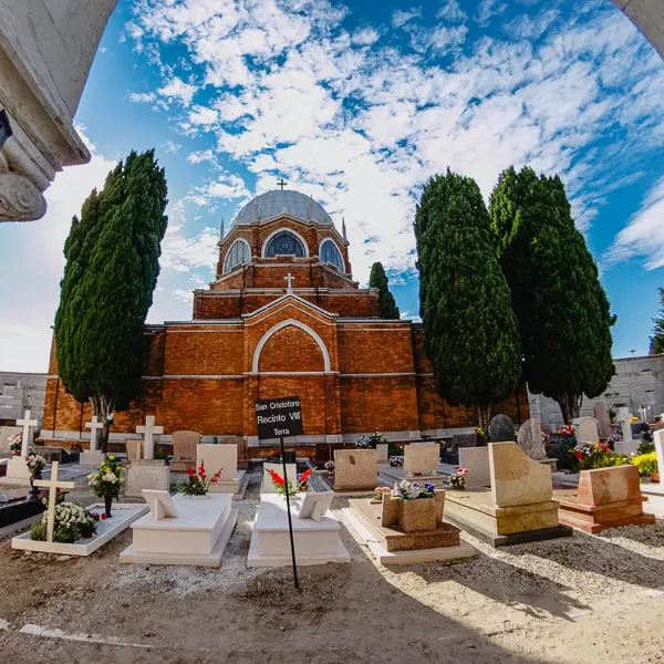 Church of San Cristoforo on the Venetian cemetery island of San Michele.