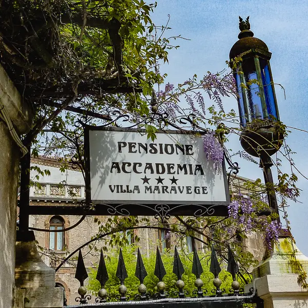 The historic Pensione Accademia Villa Maravege is a favorite of Venetophiles. It has a private garden and is just off the Grand Canal.