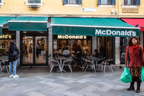 McDonald's Venezia on Strada Nova, Venice.