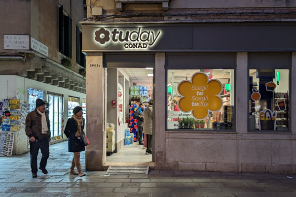 Conad Tuday supermarket in Venice, Italy.