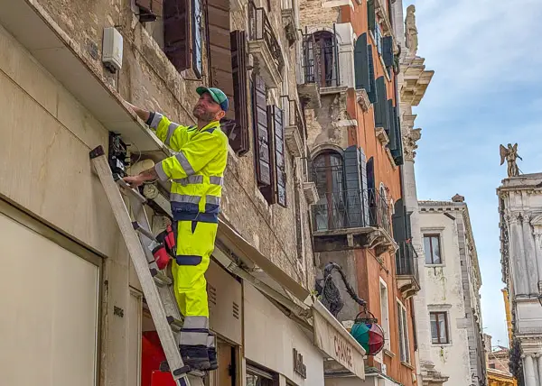 Electrician in Venice, Italy.