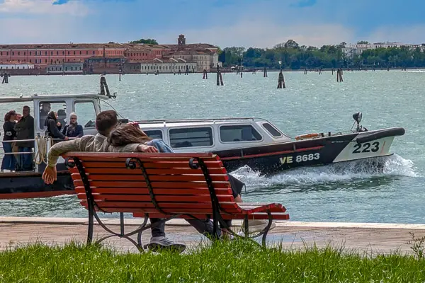 Giardini Pubblici view from waterfront, Venice.