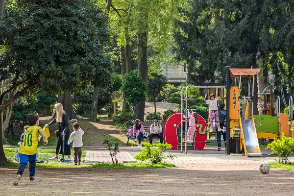 Playground in Venice's Parco Savorgnan.
