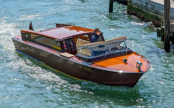 Venice water taxi.