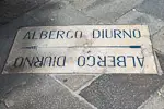 Albergo Diurno WC sign near Piazza San Marco, Venice.