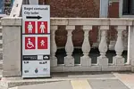 Sign for Royal Gardens WC in San Marco, Venice.