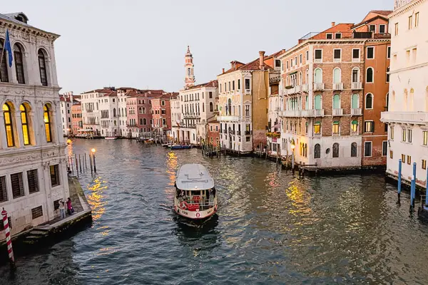 ACTV No. 2 vaporetto on Venice's Grand Canal.