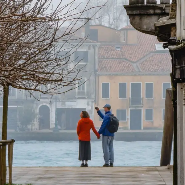  Visitors admire the Giudecca Canal from the Zattere in Venice's Dorsoduro district.