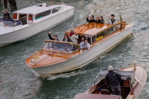 Water taxi in Venice, Italy.