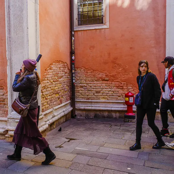 Municipal workers have an alfresco lunch on Venice's island of Giudecca.